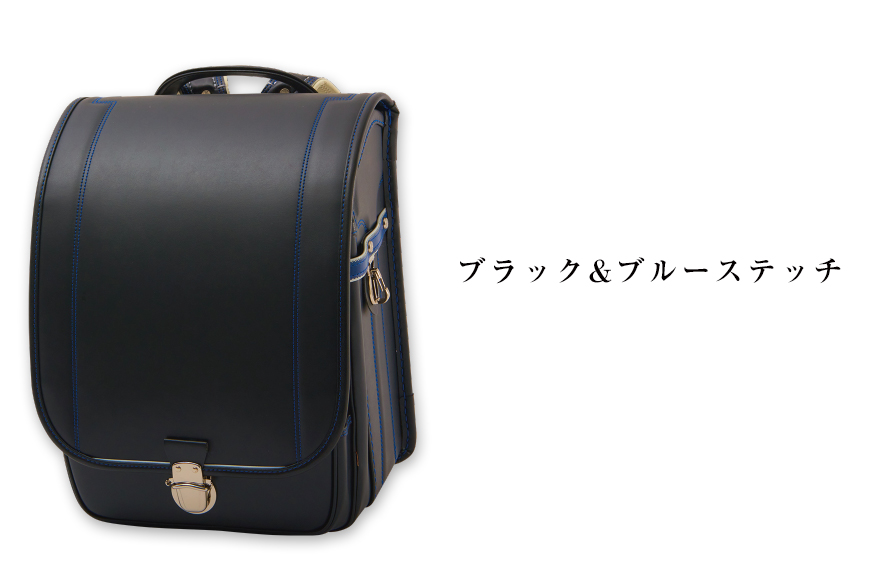 プティコパンハーフトップ ブラック＆ブルーステッチ