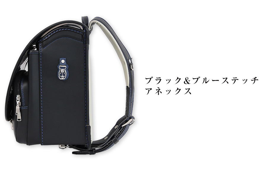 プティコパンハーフトップ ブラック＆ブルーステッチ アネックス